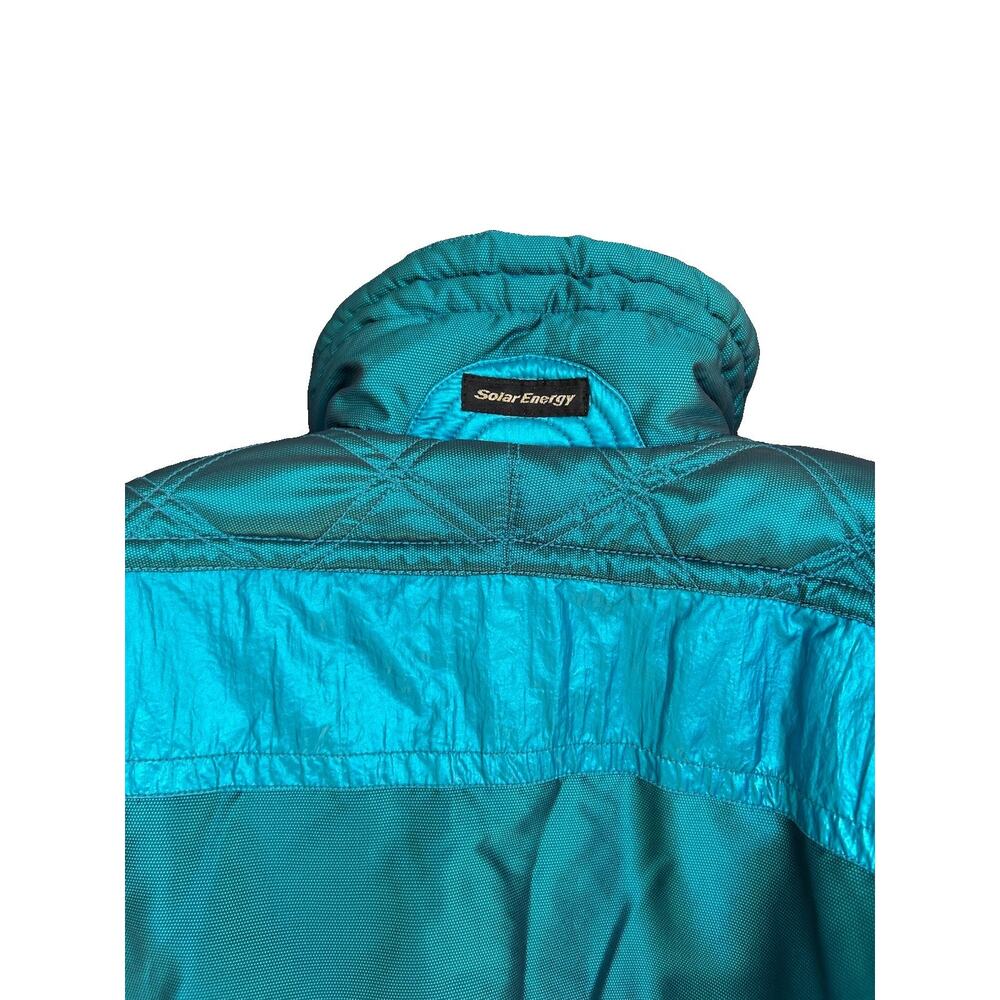 Kaelin Solar Power Ski Jacket Women Sz 10 Metallic Blue Pink Retro Apres Vtg 80s - Picture 11 of 16